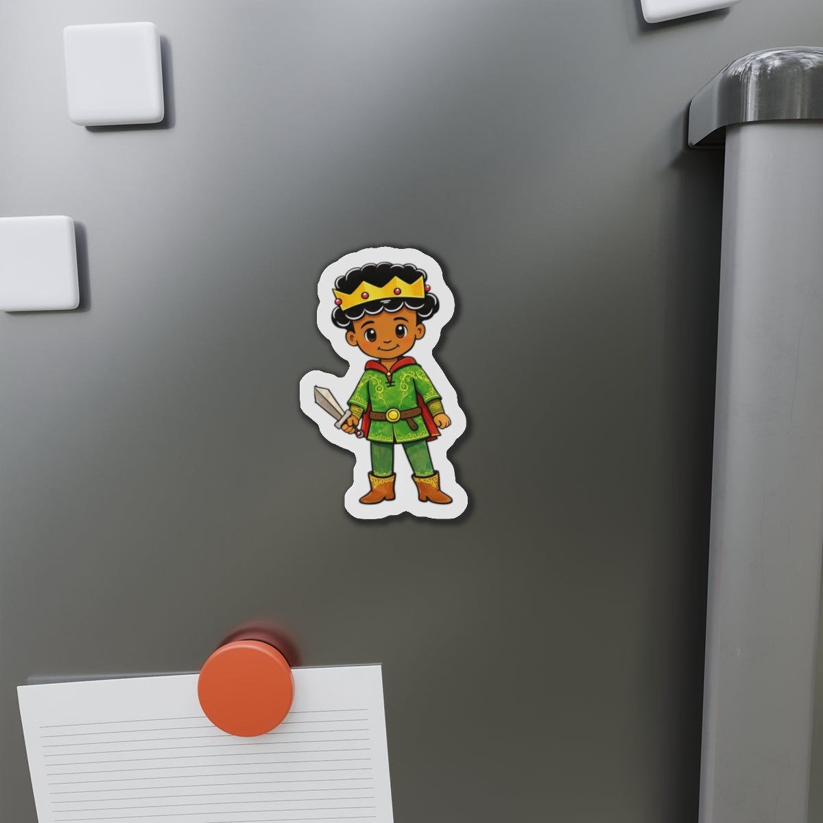 Thayer the Slayer Die-Cut Magnet — African American Knight Refrigerator Magnet