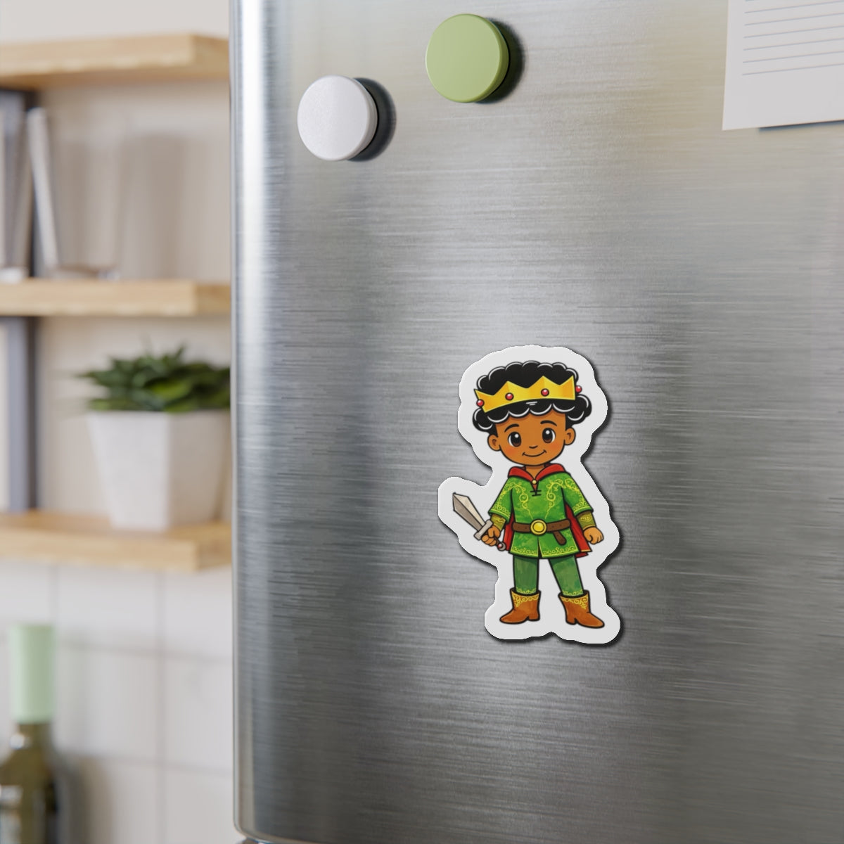 Thayer the Slayer Die-Cut Magnet — African American Knight Refrigerator Magnet