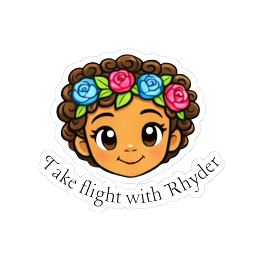 Rhyder the Fairy Sticker — African American Fairy Kiss-Cut Vinyl Sticker