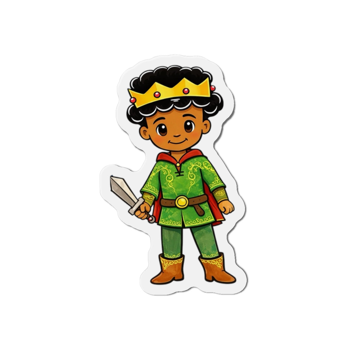 Thayer the Slayer Die-Cut Magnet — African American Knight Refrigerator Magnet