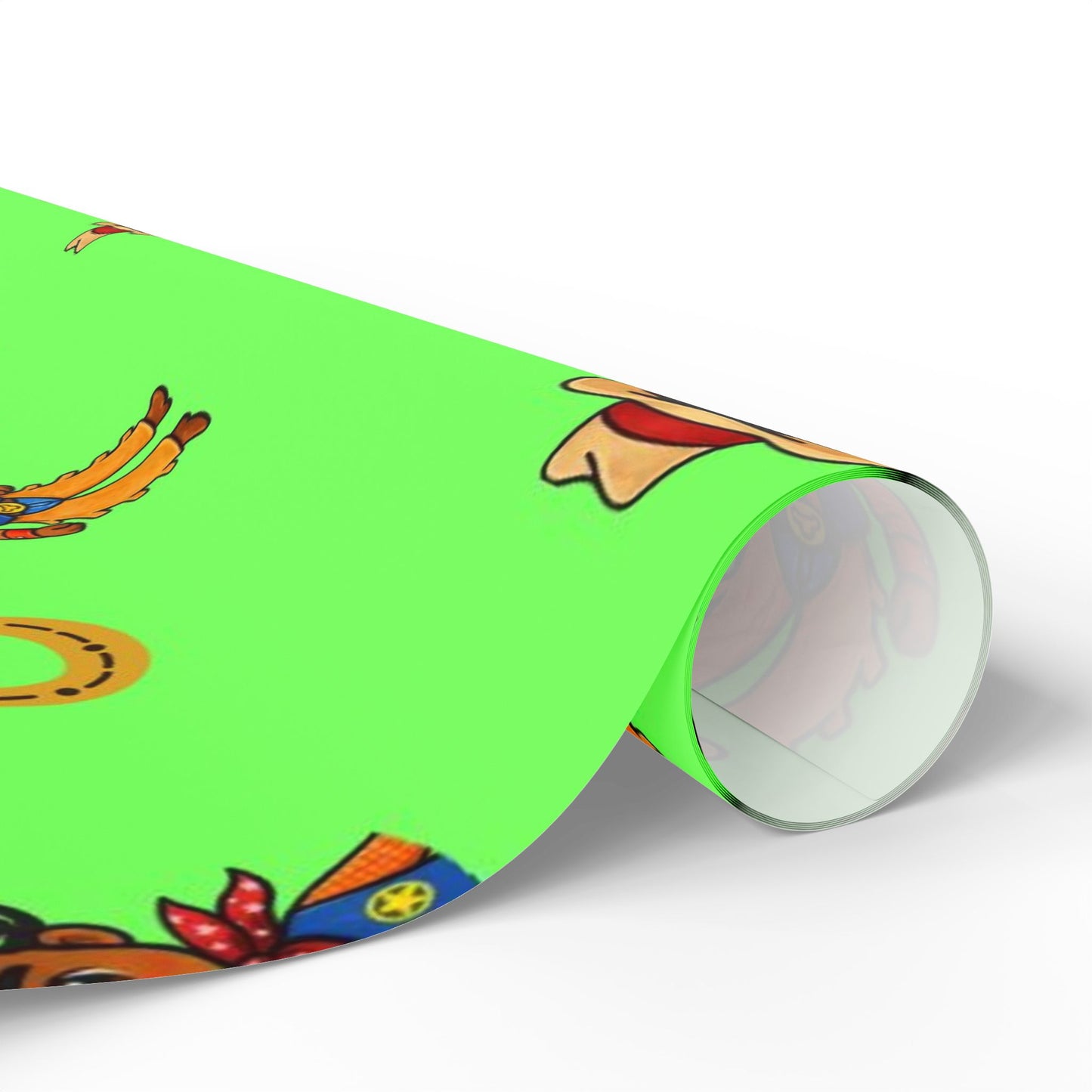 Wrapping Paper: Teddy, the Cowboy — African American Cowboy Green Gift Wrap for Kids' Birthdays & Celebrations
